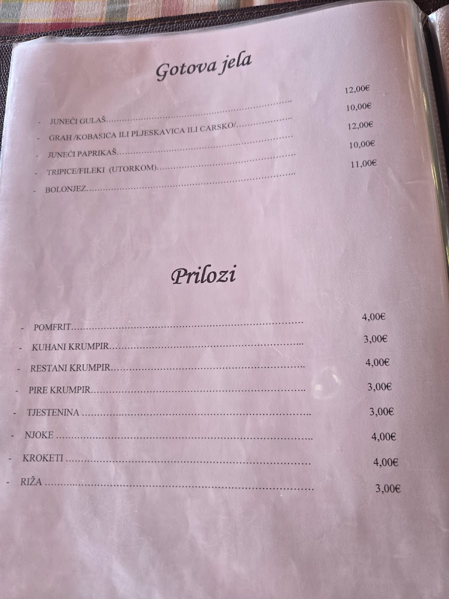 Restoran Robert Udbina Menu - Image 2
