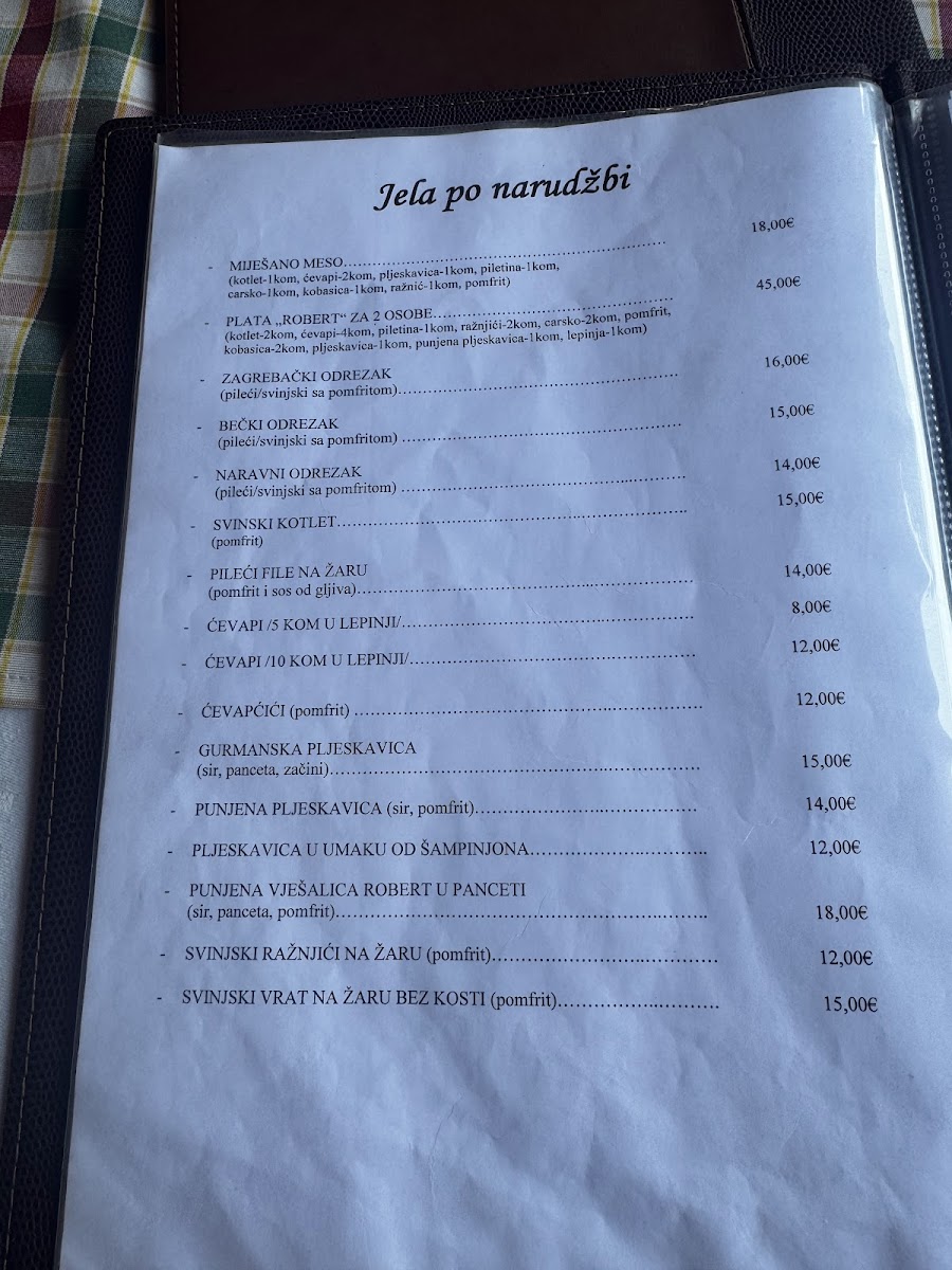 Restoran Robert Udbina Menu - Image 4